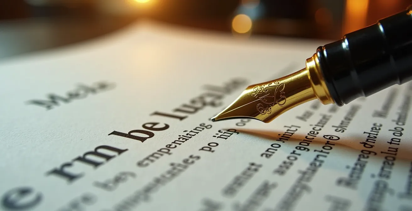 Documents juridiques avec loupe symbolisant l'analyse minutieuse des clauses